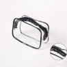 Neceser Transparente con Bordes Negros